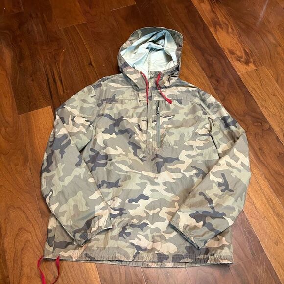 Gap women’s‎ camo lightweight windbreaker jacket with hood size medium/large - Picture 1 of 8